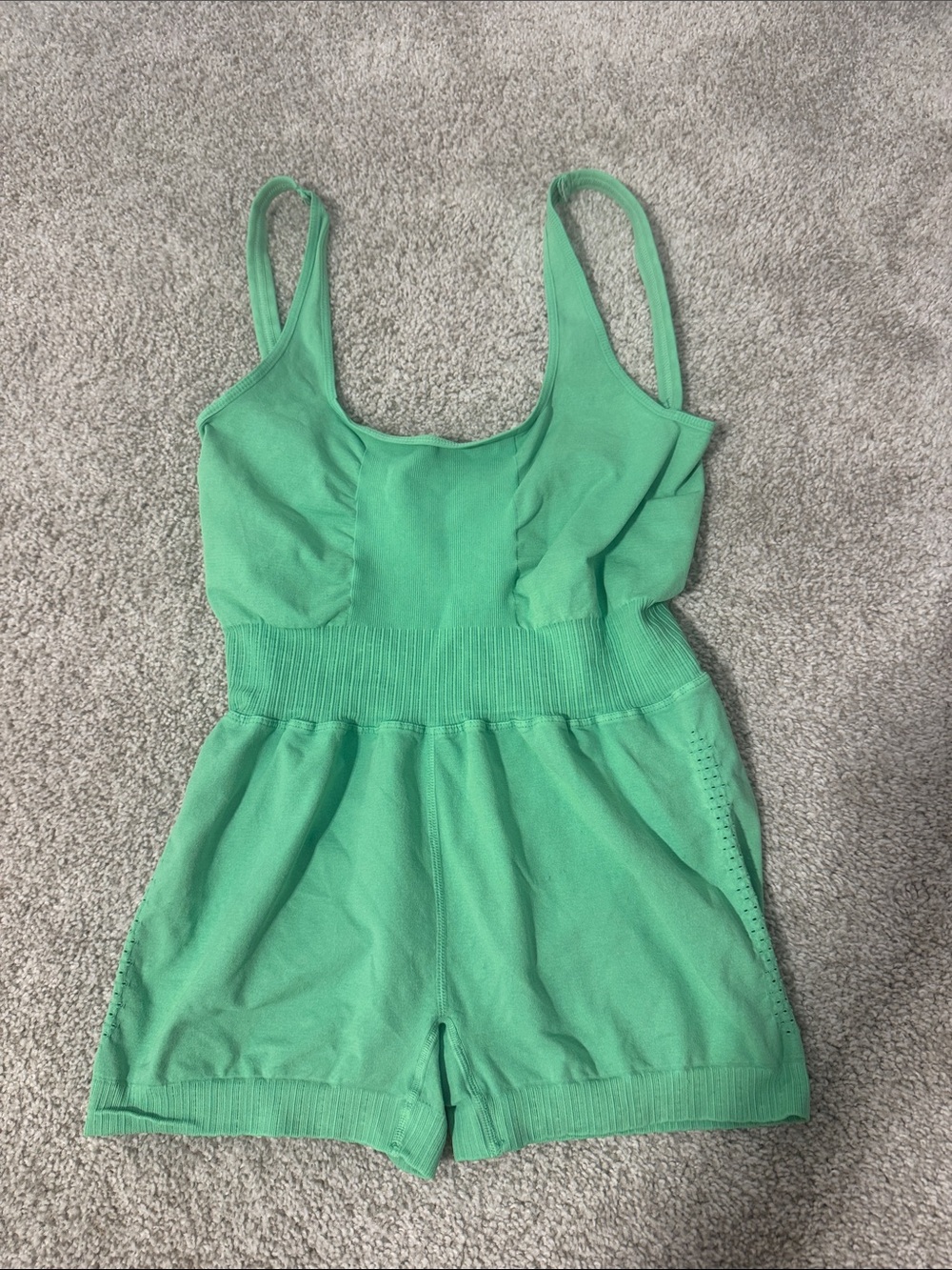 Free People Mint Green Knit Tank Romper